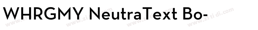 WHRGMY NeutraText Bo字体转换